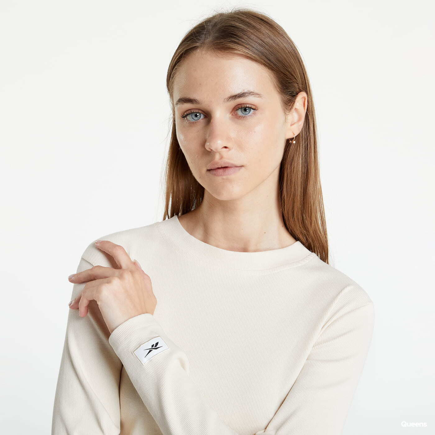 T-shirts Reebok Classics Natural Dye Ribbed Long Sleeve Wrap Shirt Cream