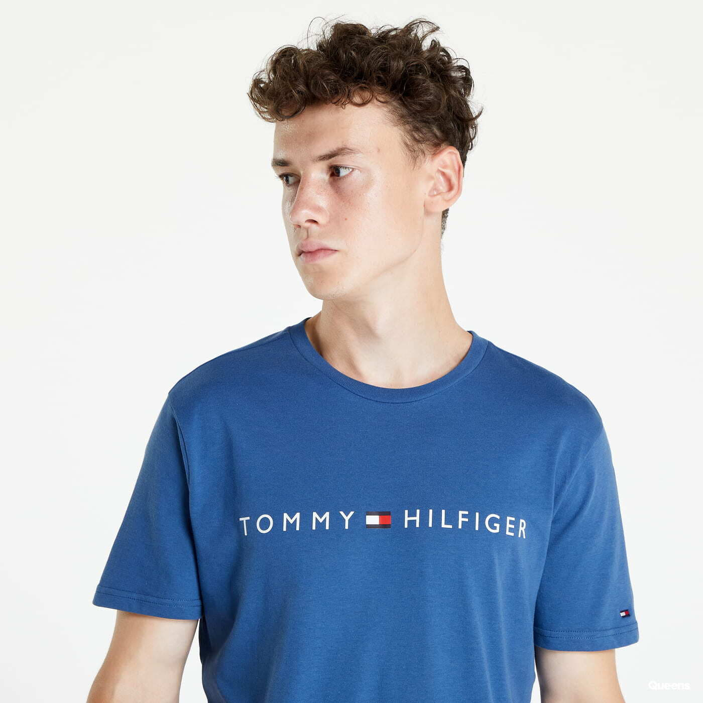 Trička Tommy Hilfiger SS Tee Logo Blue