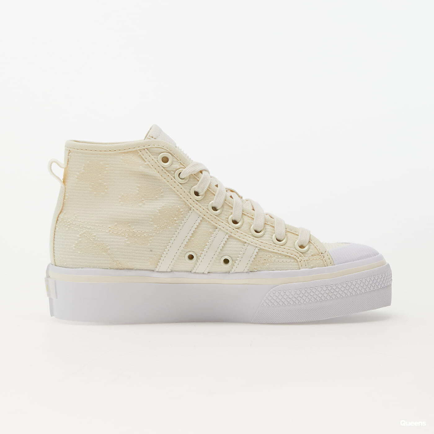 Încălțăminte și sneakerși pentru femei adidas Originals Nizza Platform Mid W Cream White/ Cream White/ Cloud White