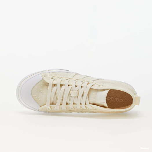 Adidas originals nizza trainers in brown and white top