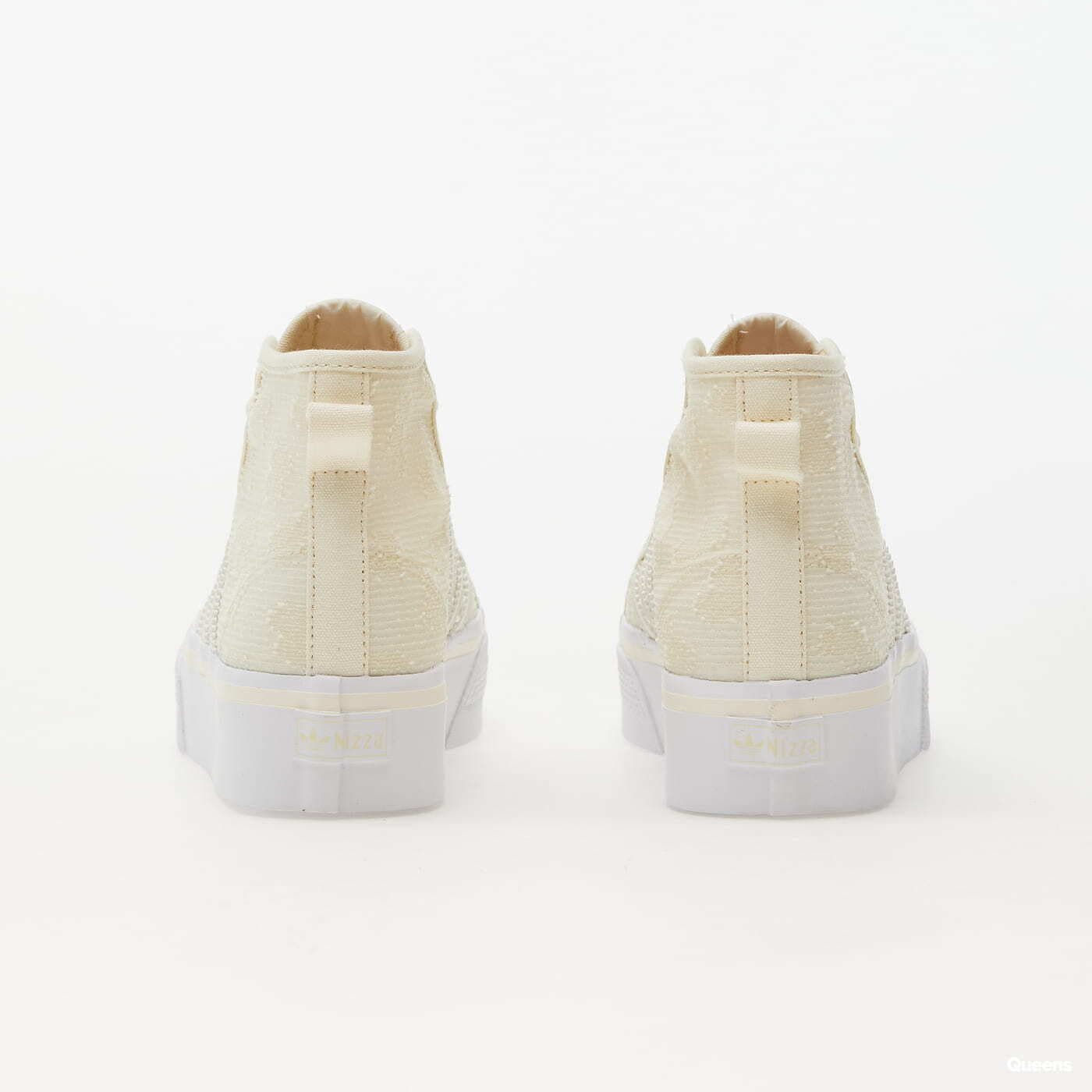 Încălțăminte și sneakerși pentru femei adidas Originals Nizza Platform Mid W Cream White/ Cream White/ Cloud White