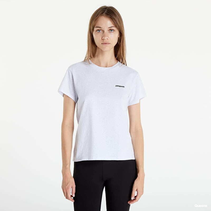 T-krekls Patagonia W's P-6 Logo Responsibili-Tee White