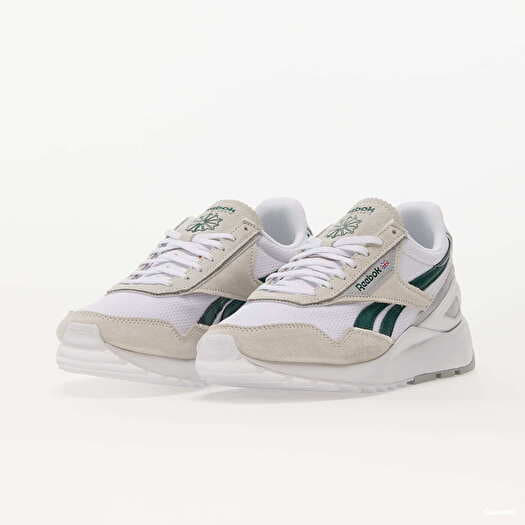 Men s sneakers and shoes Reebok Classic Legacy Az Soft White Dark Green Pure Grey 3 Queens