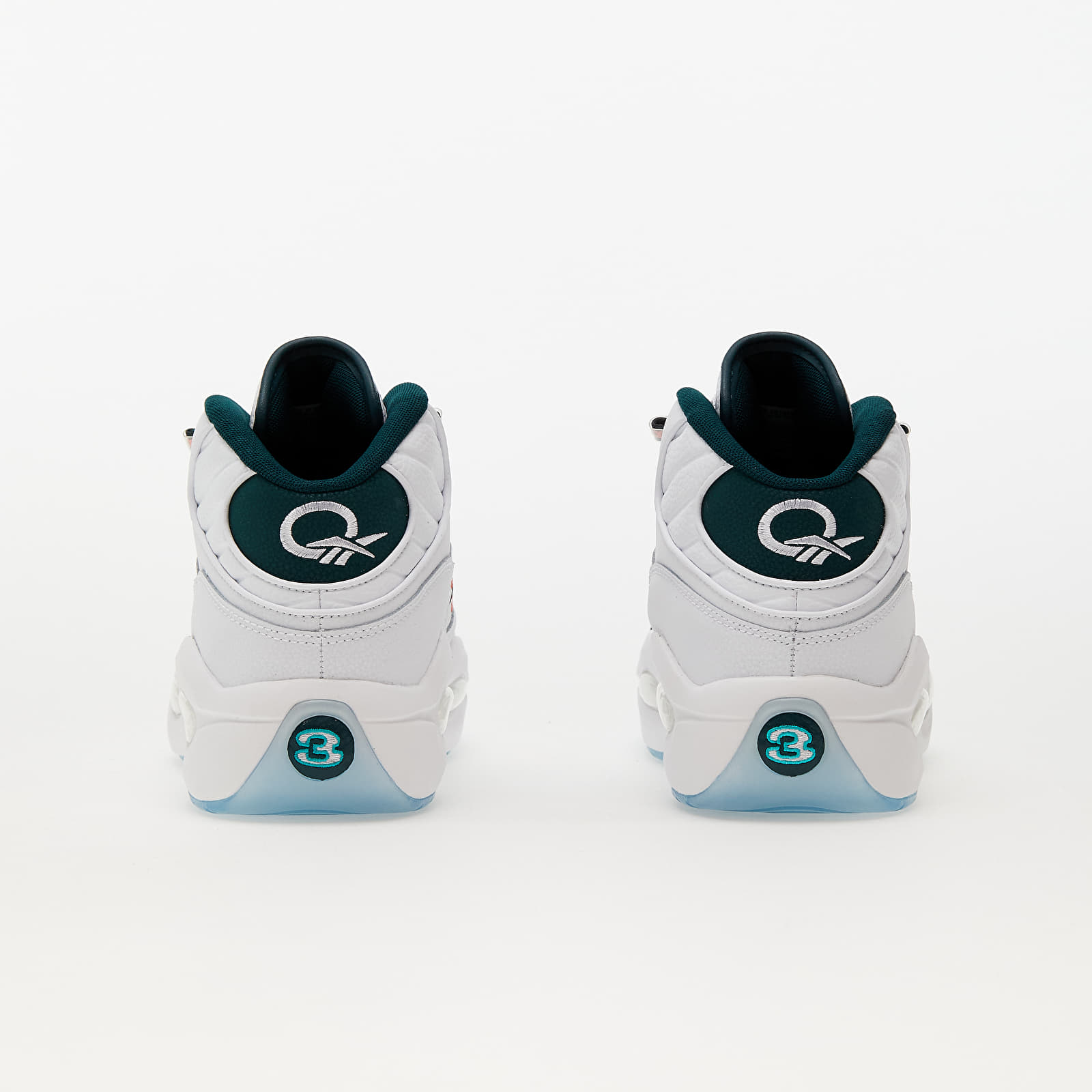 Men's sneakers and shoes Reebok Question Mid Soft White/ Foreign Green/ Organic Flame