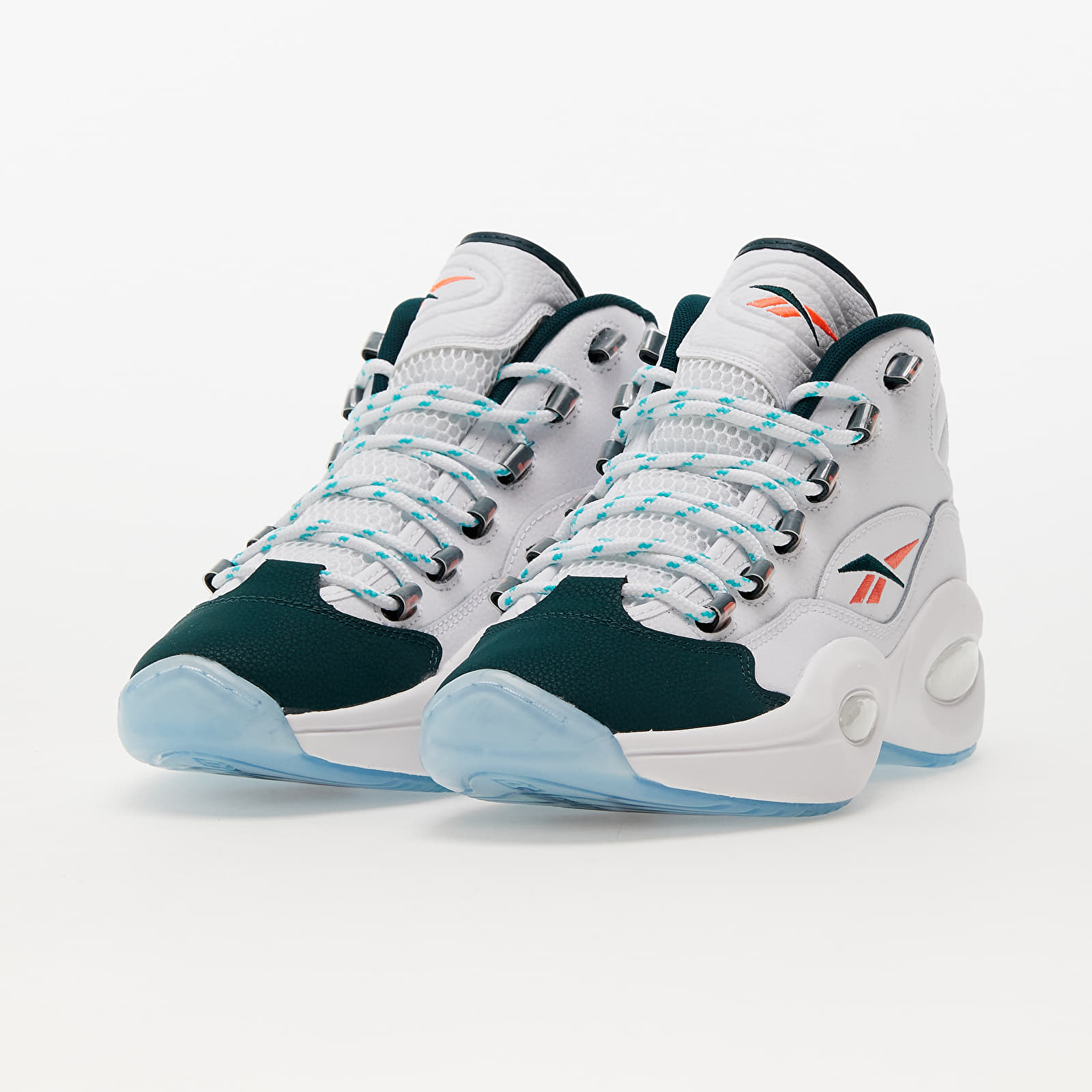 Men s sneakers and shoes Reebok Question Mid Soft White Foreign Green Organic Flame Queens