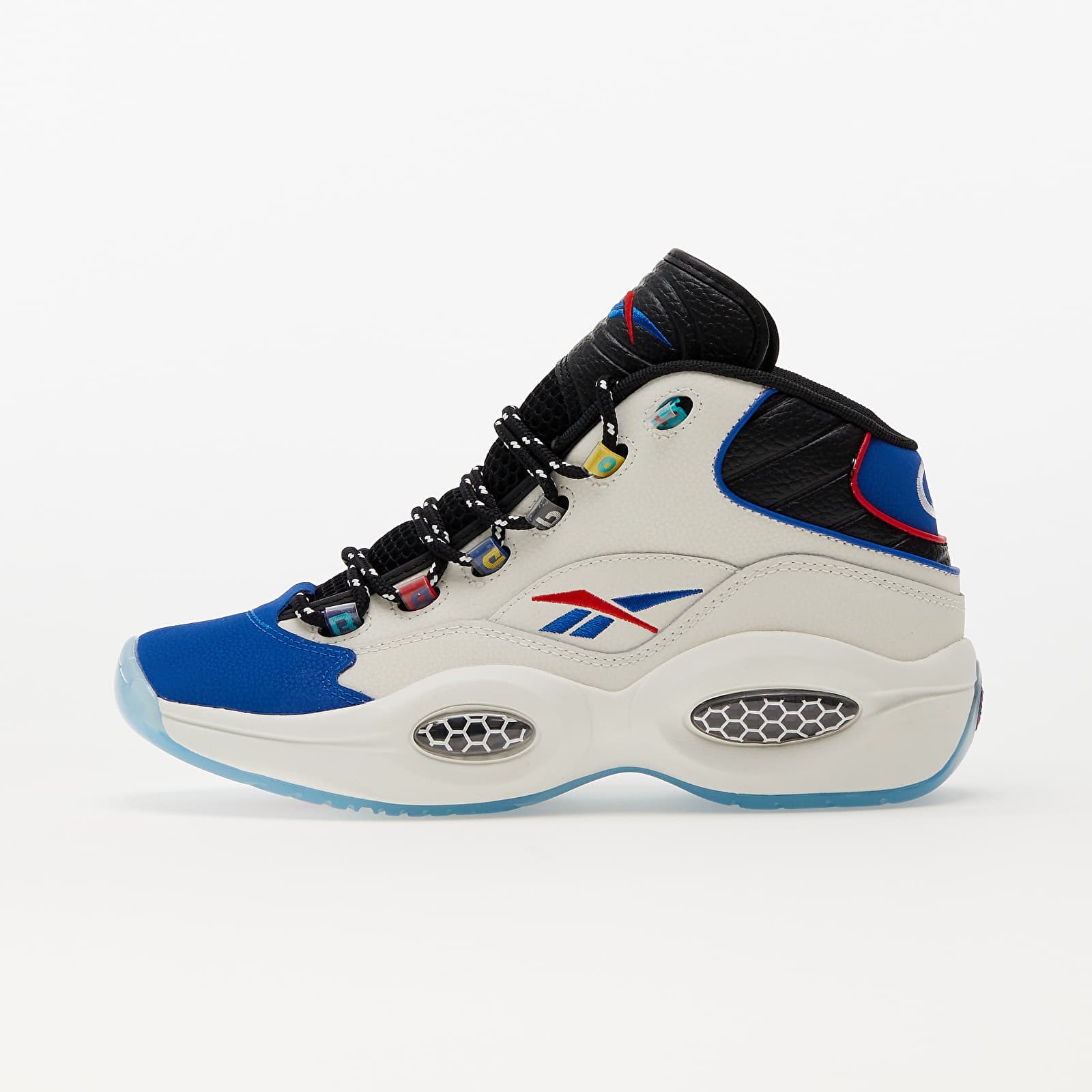 Kirkegård Danser Settlers Men's shoes Reebok Question Mid Chalk/ Core Black/ Vector Blue | Queens