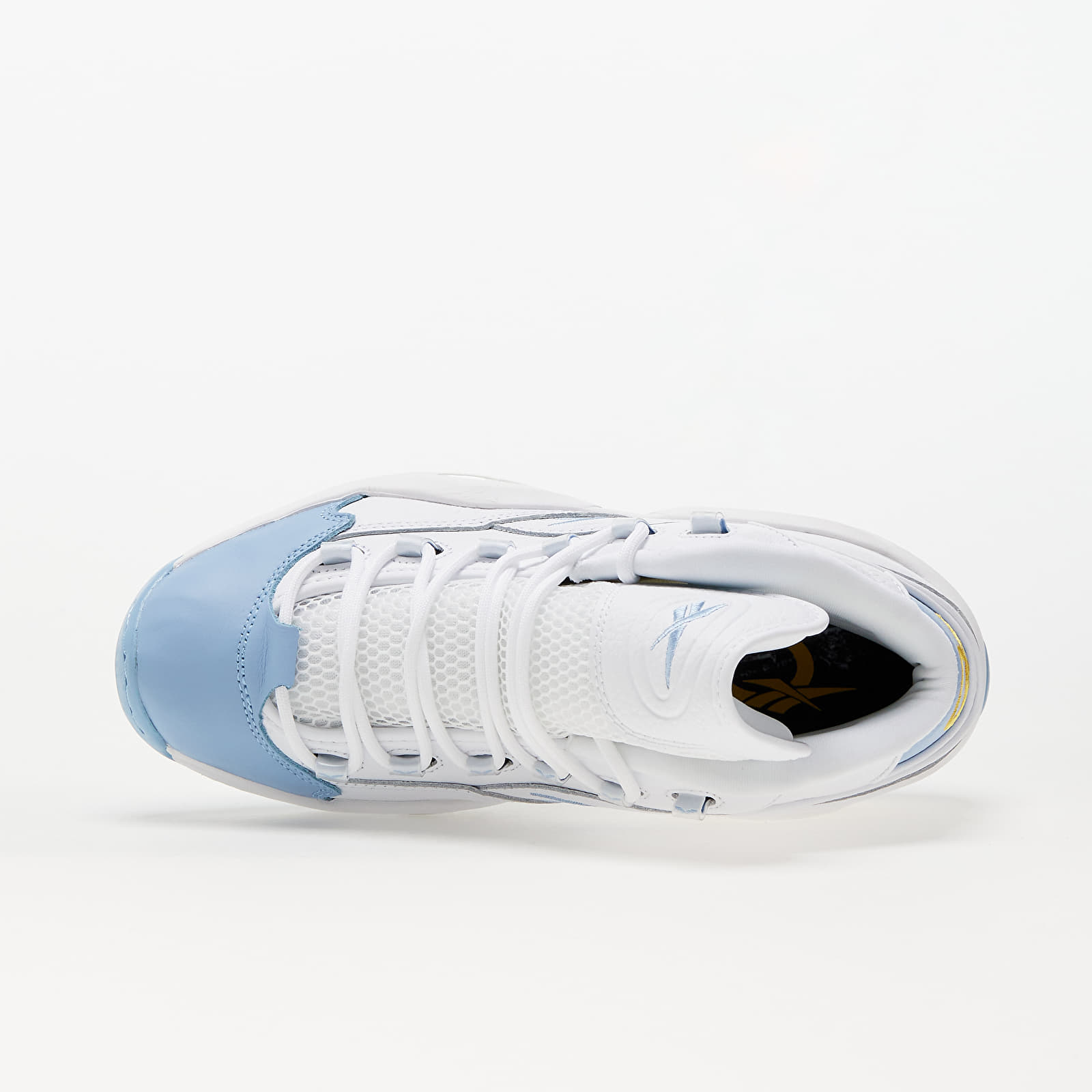 Men's sneakers and shoes Reebok Question Mid Soft White/ Flux Blue/ Toxic Yellow