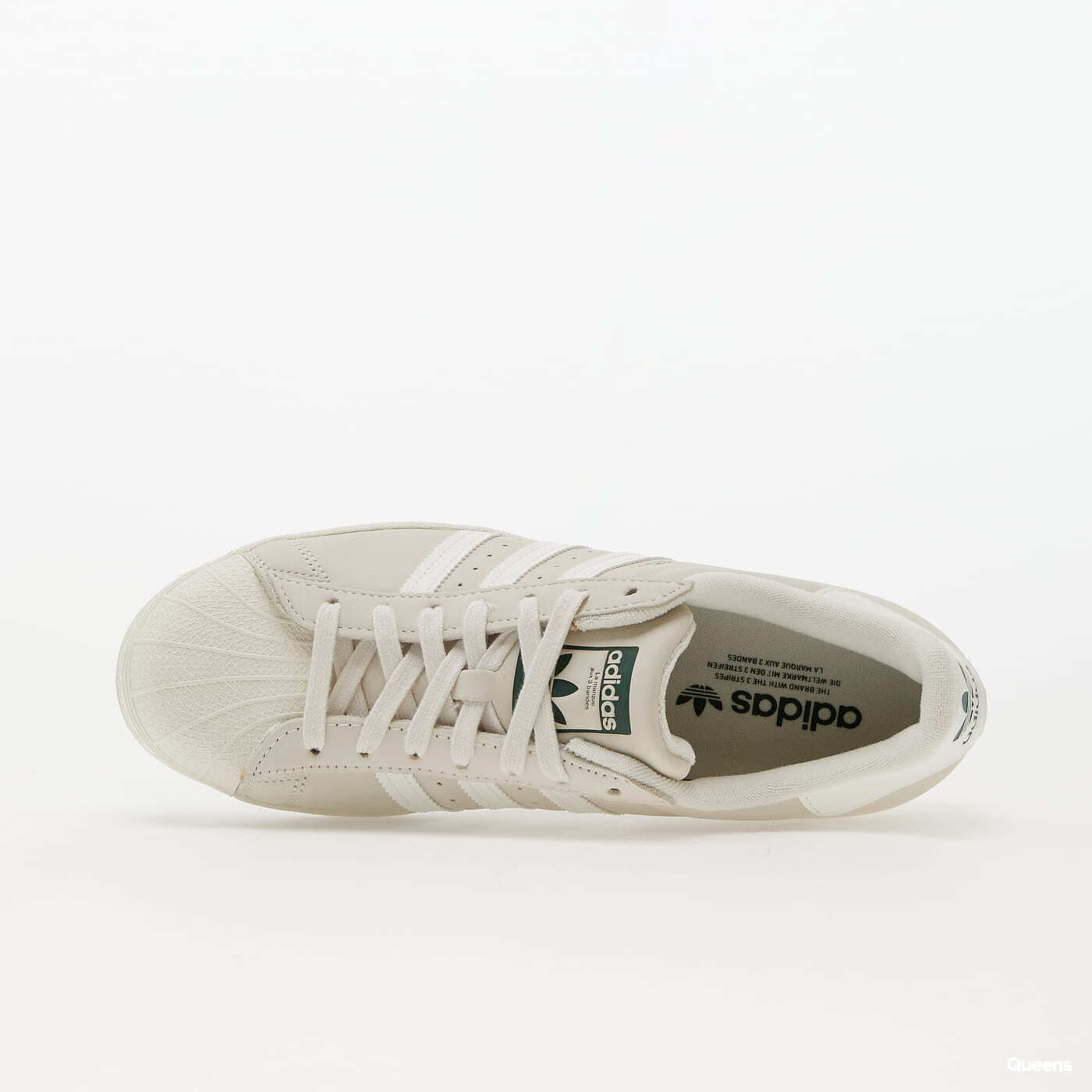 Men s sneakers and shoes adidas Originals Superstar Off White Off White Dark Green Queens