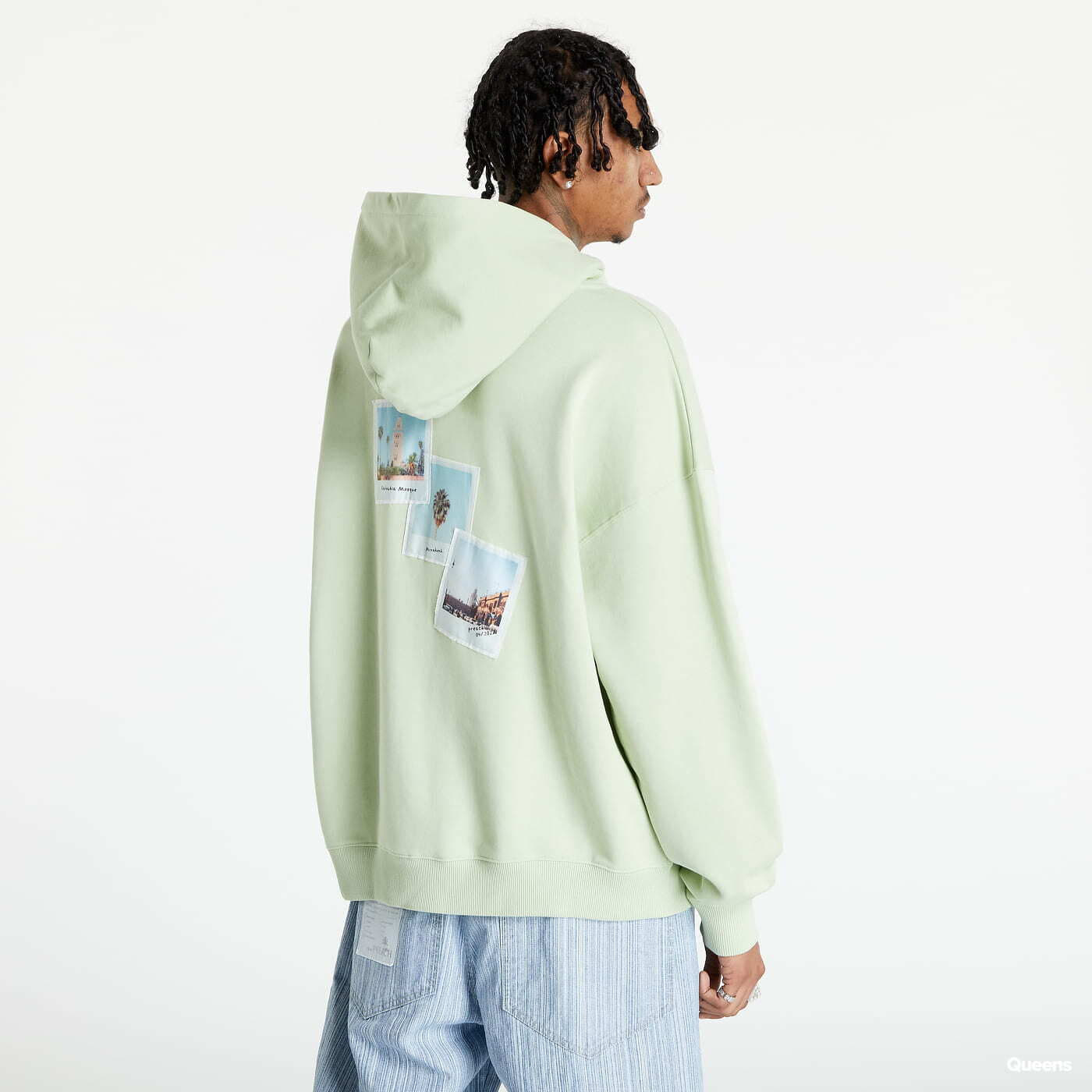 Mikiny PREACH Oversized Polaroid Hoodie Green