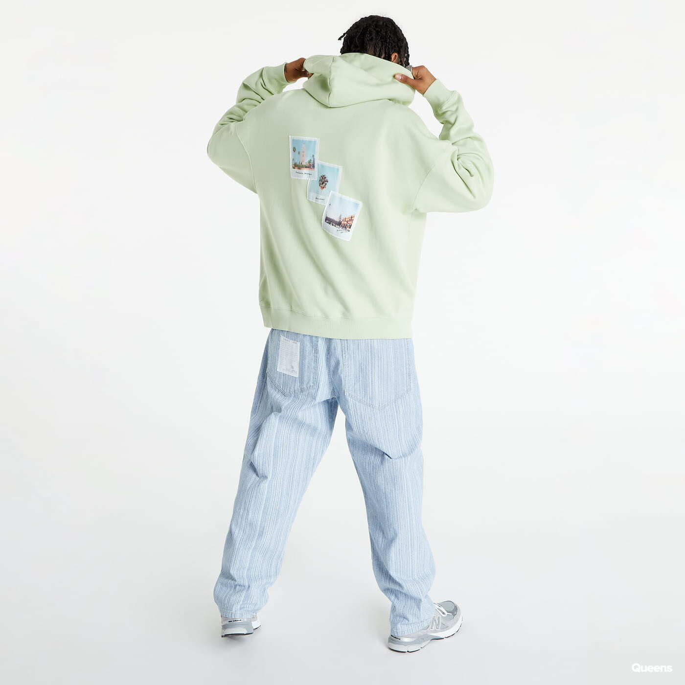 Mikiny PREACH Oversized Polaroid Hoodie Green