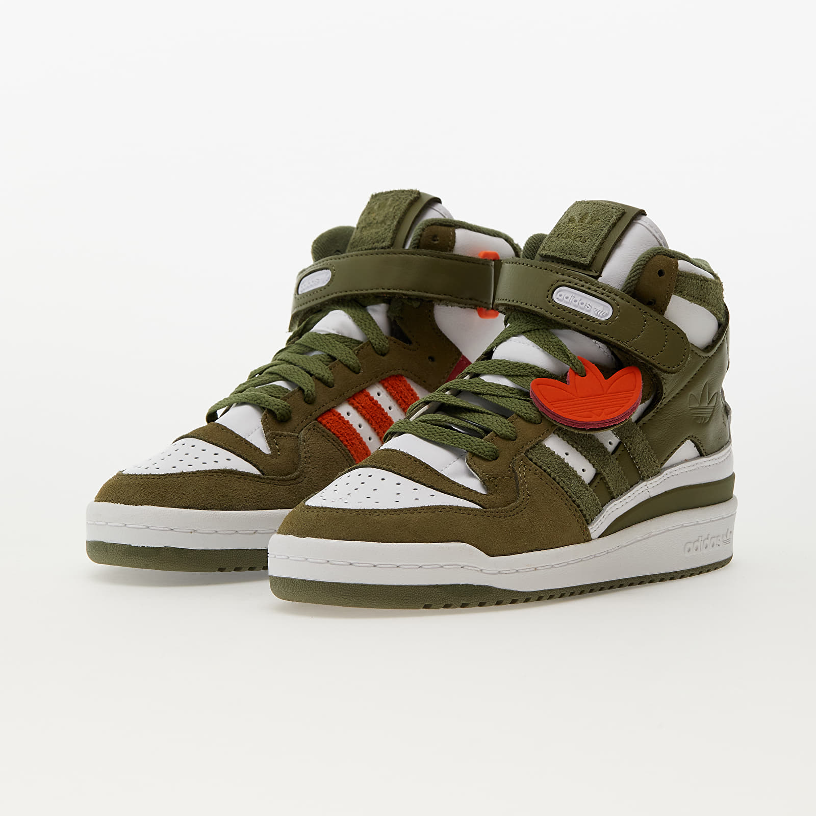 Damessneakers en -schoenen adidas Originals Forum 84 Hi W Ftw White/ Focus Olive/ Wonder Red