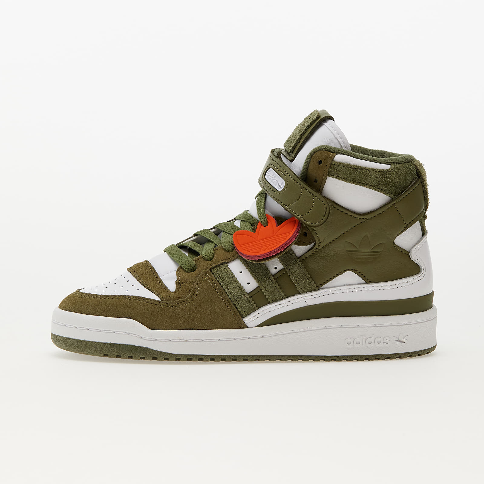 Damessneakers en -schoenen adidas Originals Forum 84 Hi W Ftw White/ Focus Olive/ Wonder Red