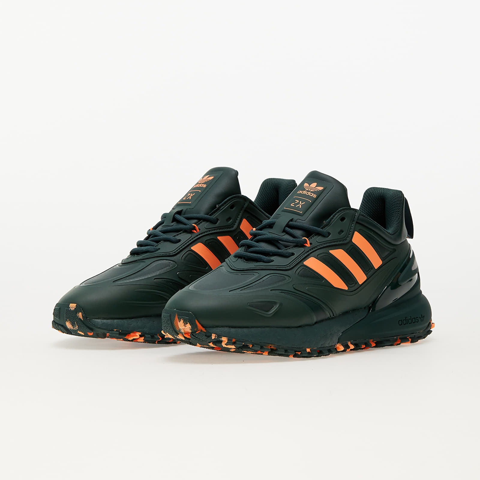 Herren Sneaker und Schuhe adidas Originals ZX 2K BOOST 2.0 Trail Mint Grey/  Bautiful Orange/ Imp Orange | Queens