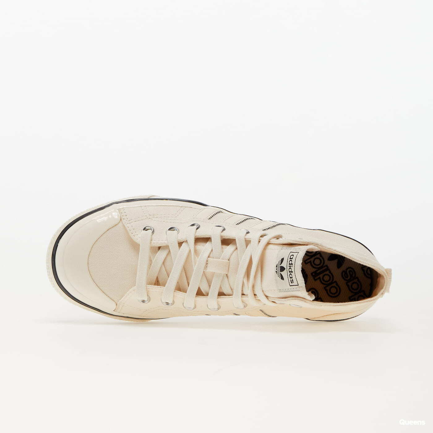 Vīriešu čības un apavi adidas Originals Nizza Hi Rf 74 Ecru Tint/ Core White/ Core Black