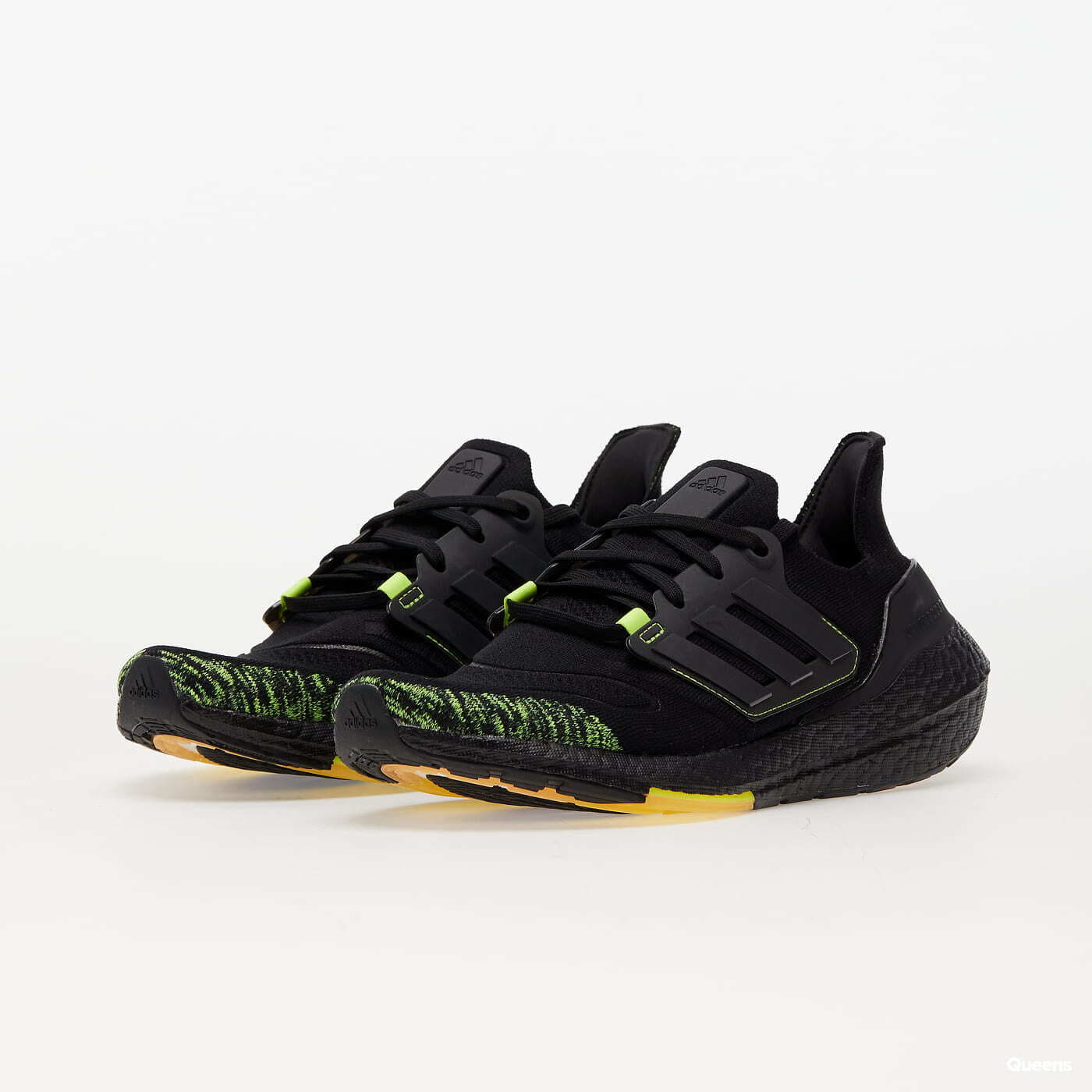 Adidas Ultraboost Black Green & Yellow Sneakers Men’s – Survived Puppy\'s Jaws adidas Ultra Boost 22 Black Solar Yellow Men main image 3