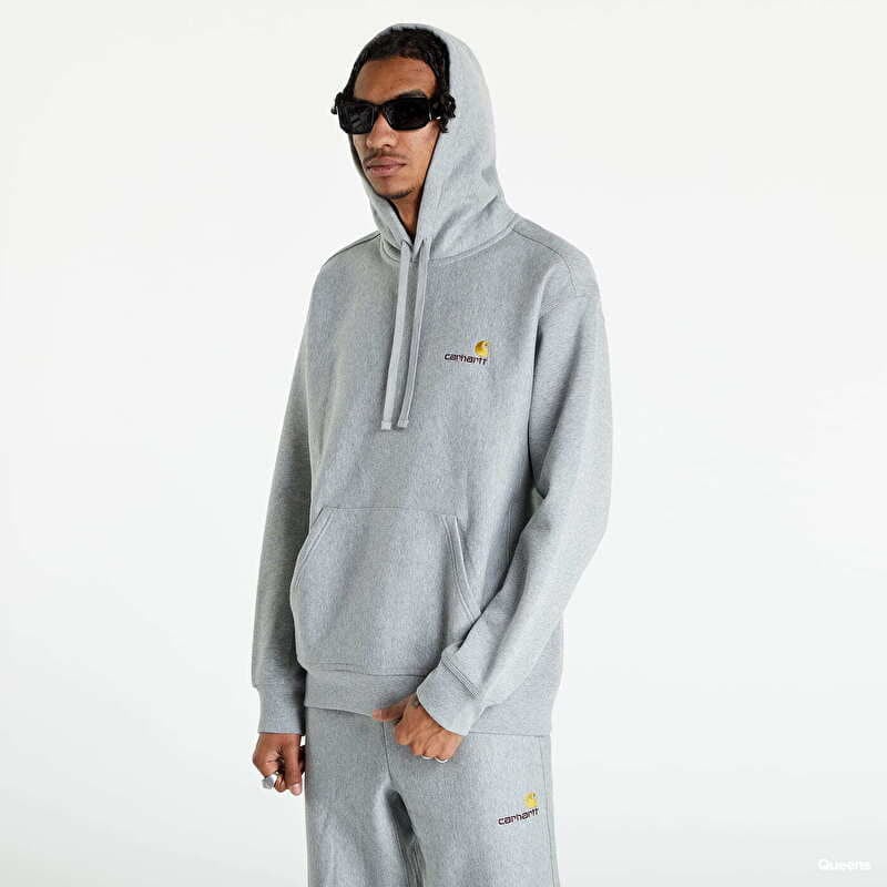 Džemperis Carhartt WIP Hooded American Script Sweat Grey