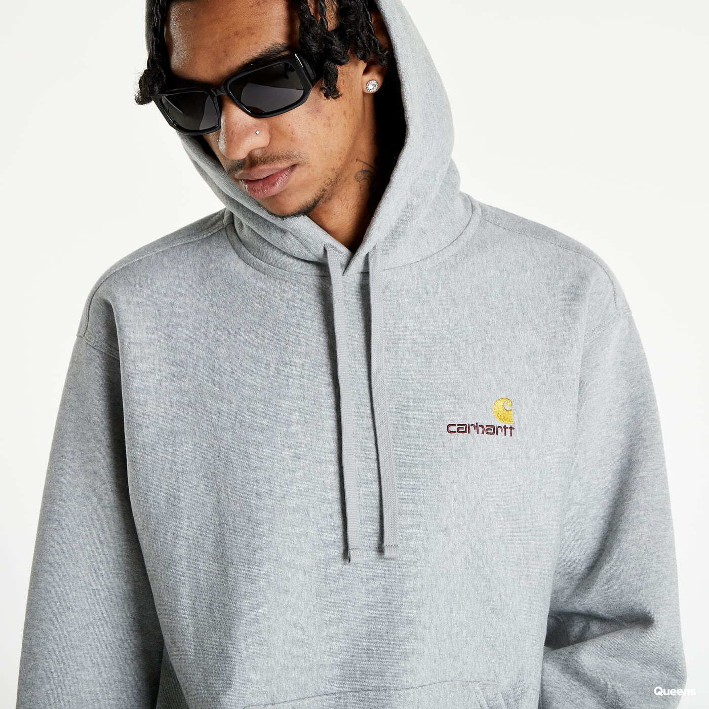 Hanorace Carhartt WIP Hooded American Script Sweat Grey
