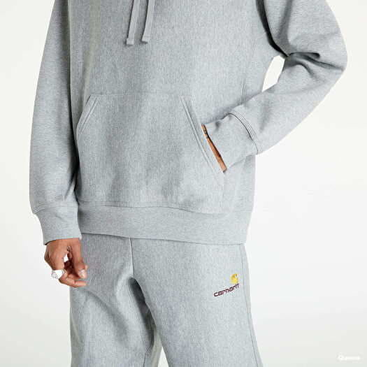 Sudaderas Carhartt WIP Hooded American Script Sweat Grey Queens