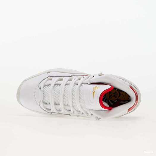 White and red reebok question cheap