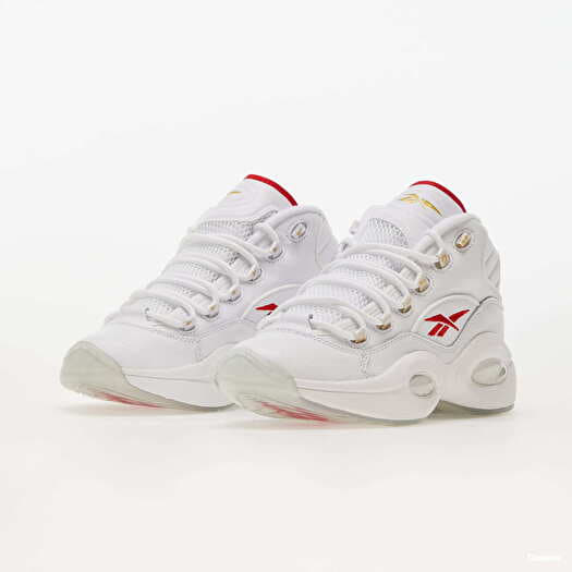 Reebok question shop mid white red