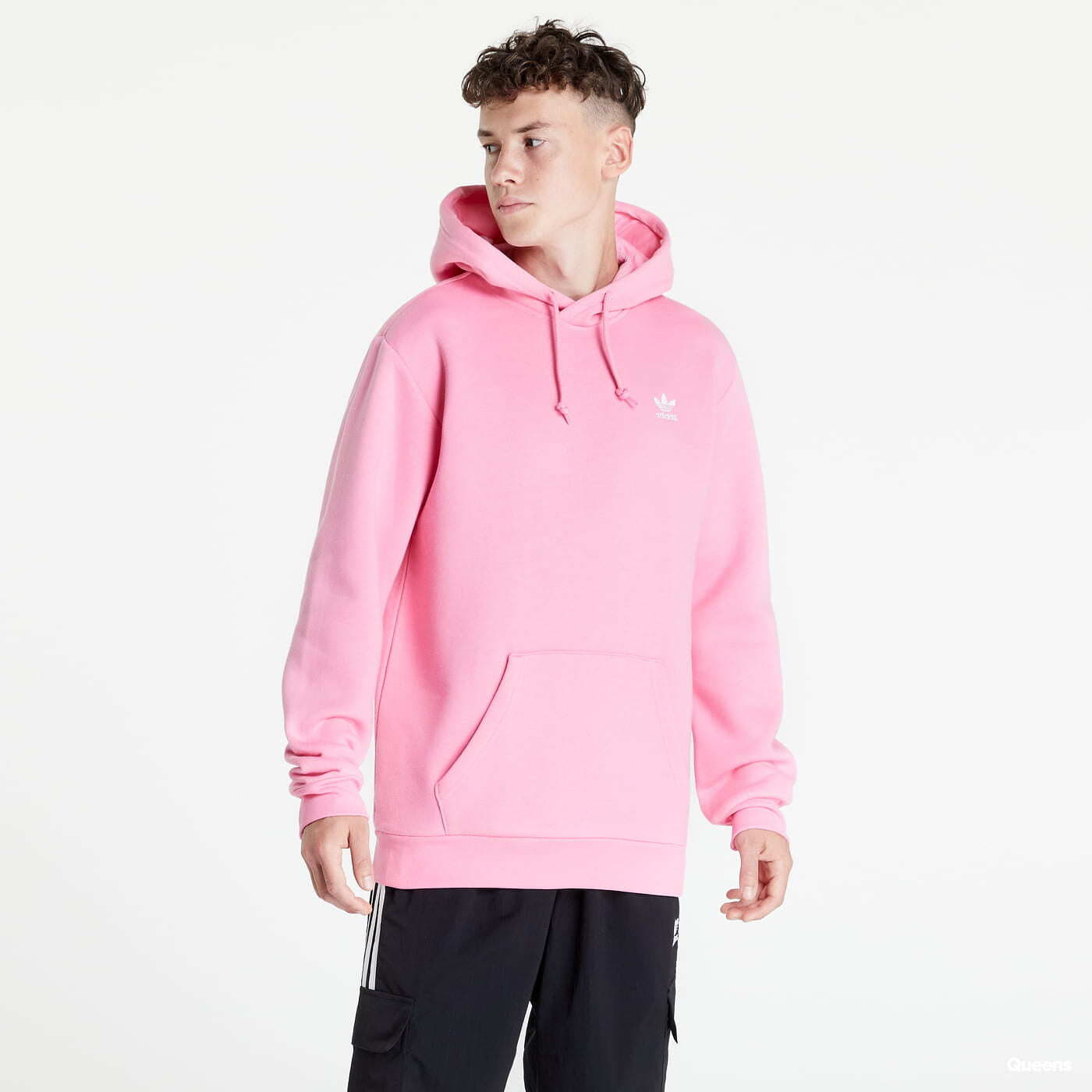 Mikiny adidas Originals Adicolor Essentials Trefoil Hoodie Pink