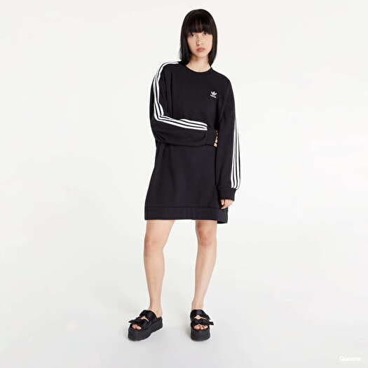 Dress adidas Originals Adicolor Classics Long Sleeve Sweatshirt Dress Black  | Queens