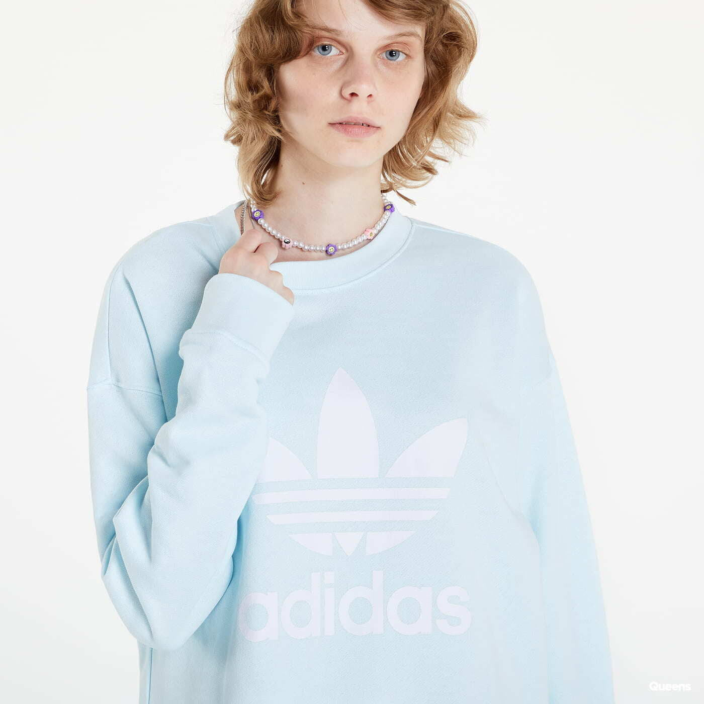 Sweatshirts adidas Originals Trefoil Crew Sweatshirt Blue Queens
