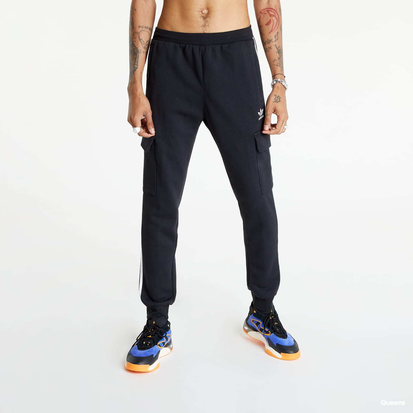 Jogginghosen adidas Originals Adicolor 3-Stripes Cargo Slim Joggers Black