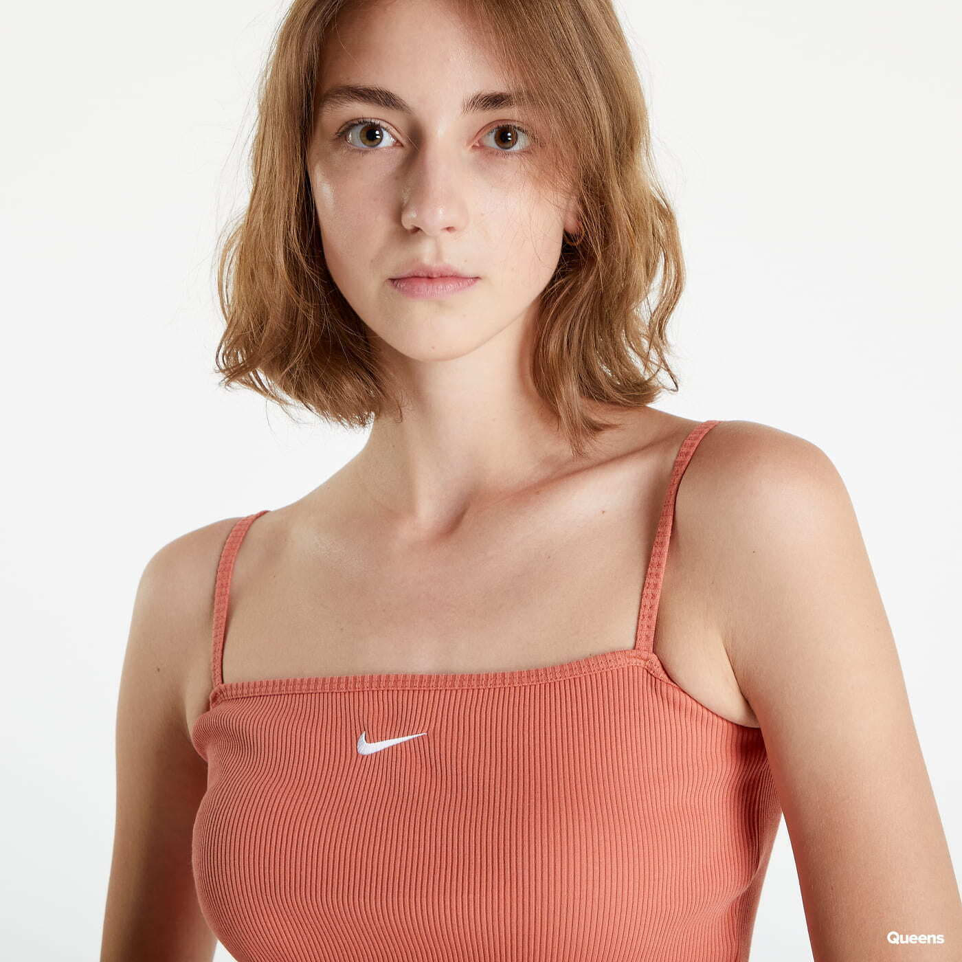 Tricou Nike Sportswear Essential Ribbed Crop Top Orange - 1 | YEO