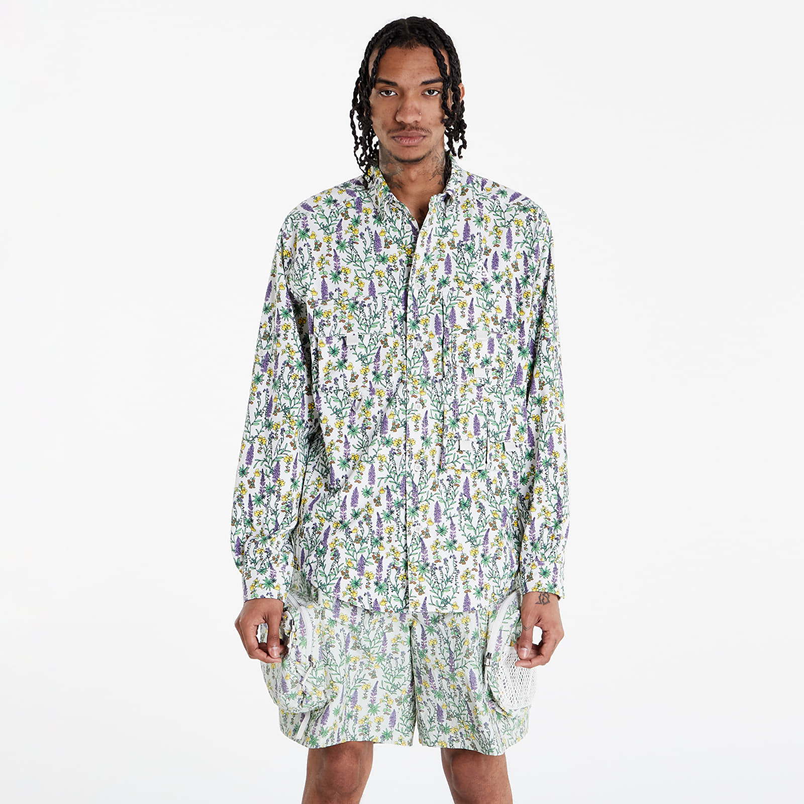 Krekli Nike ACG Dri-FIT ACG UV 'Snowgrass' White/ Green/ Purple