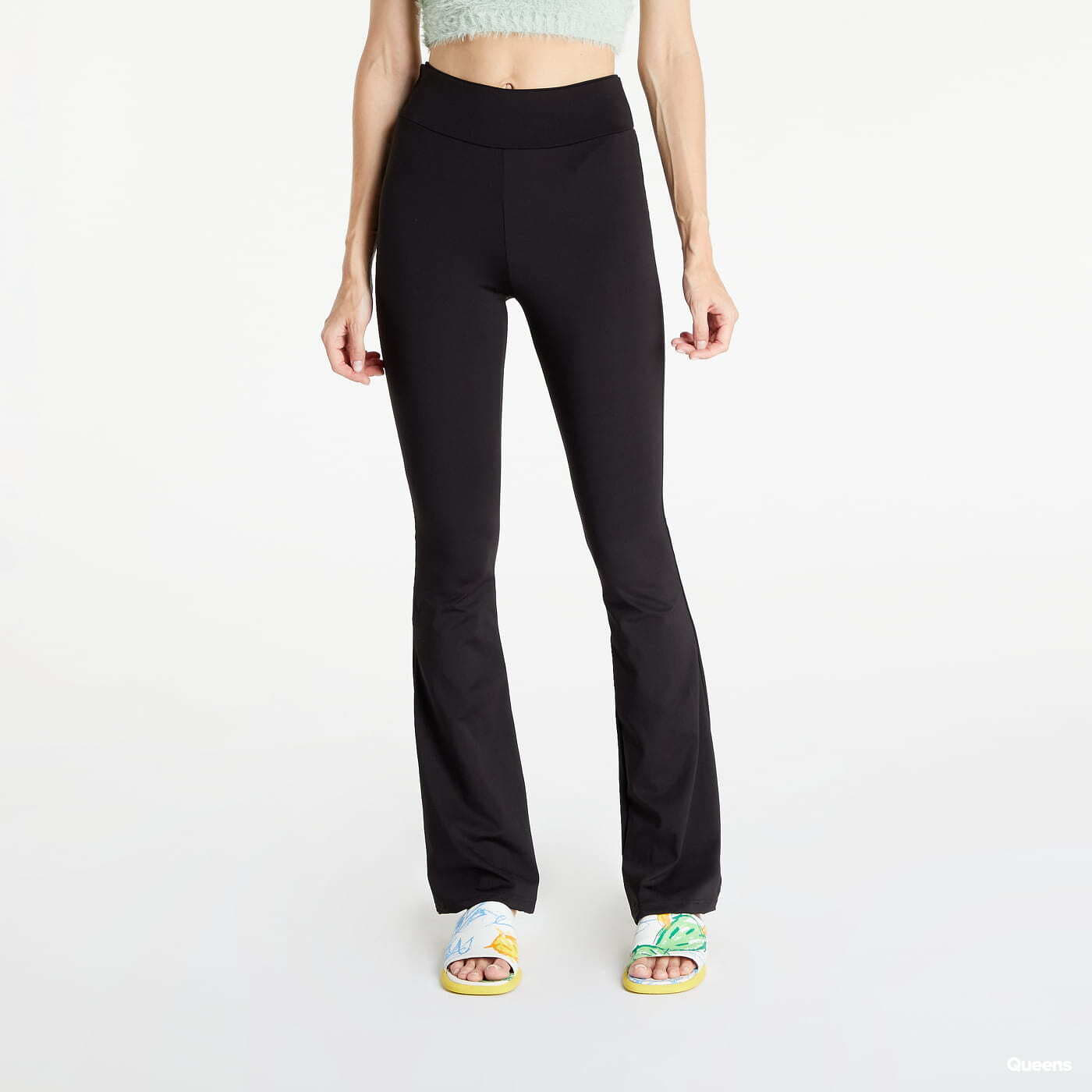 Leggings Urban Classics Ladies Recycled High Waist Flared Leggings Black