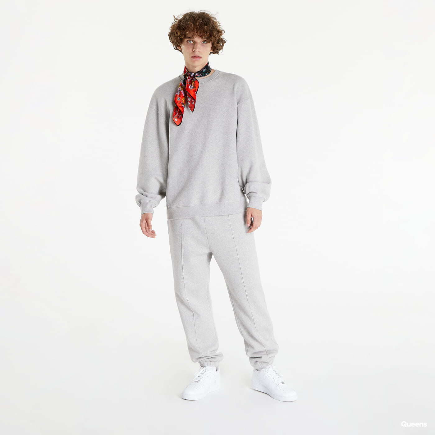 Mikiny PREACH Lined Logo Crewneck Grey