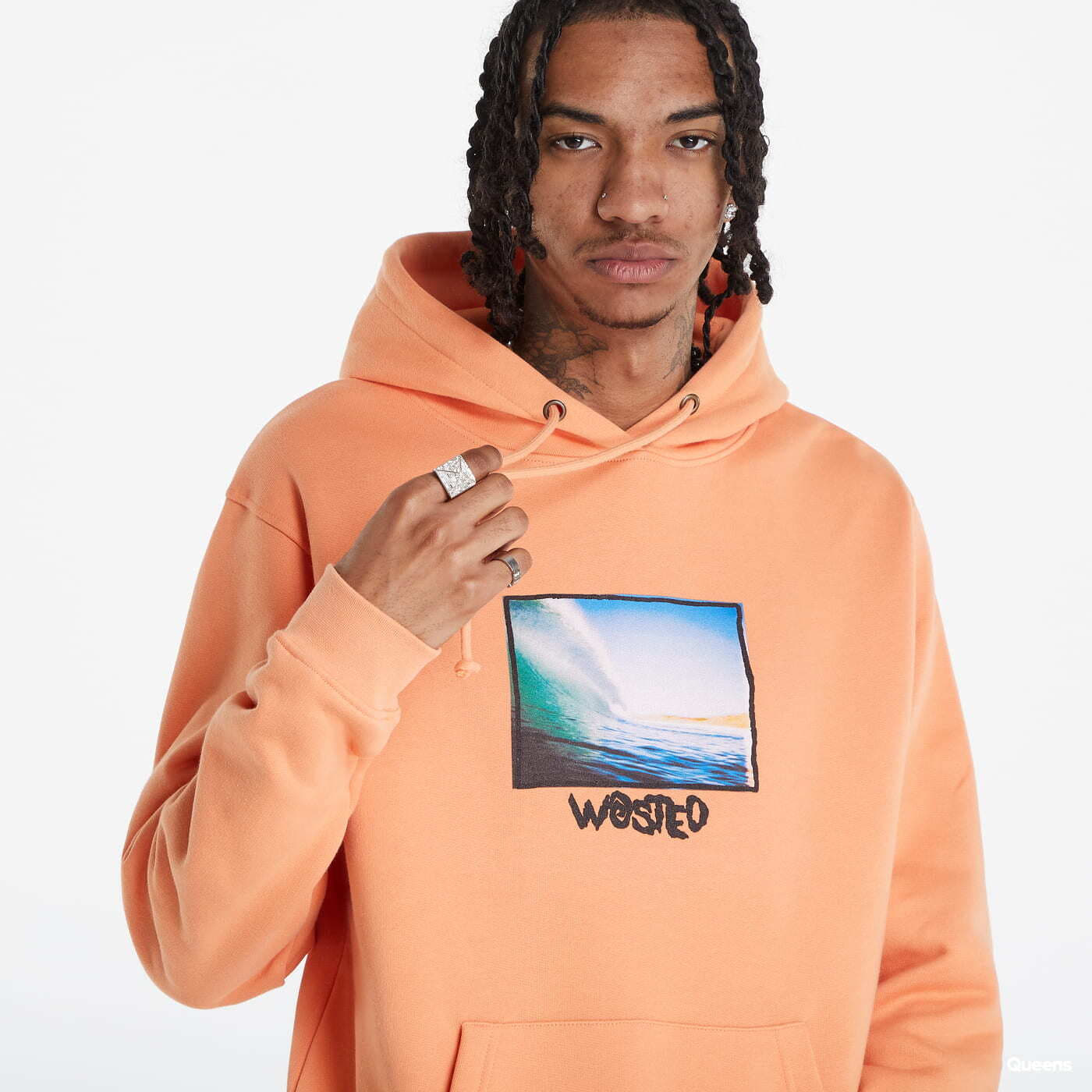 Stussy sales orange hoodie