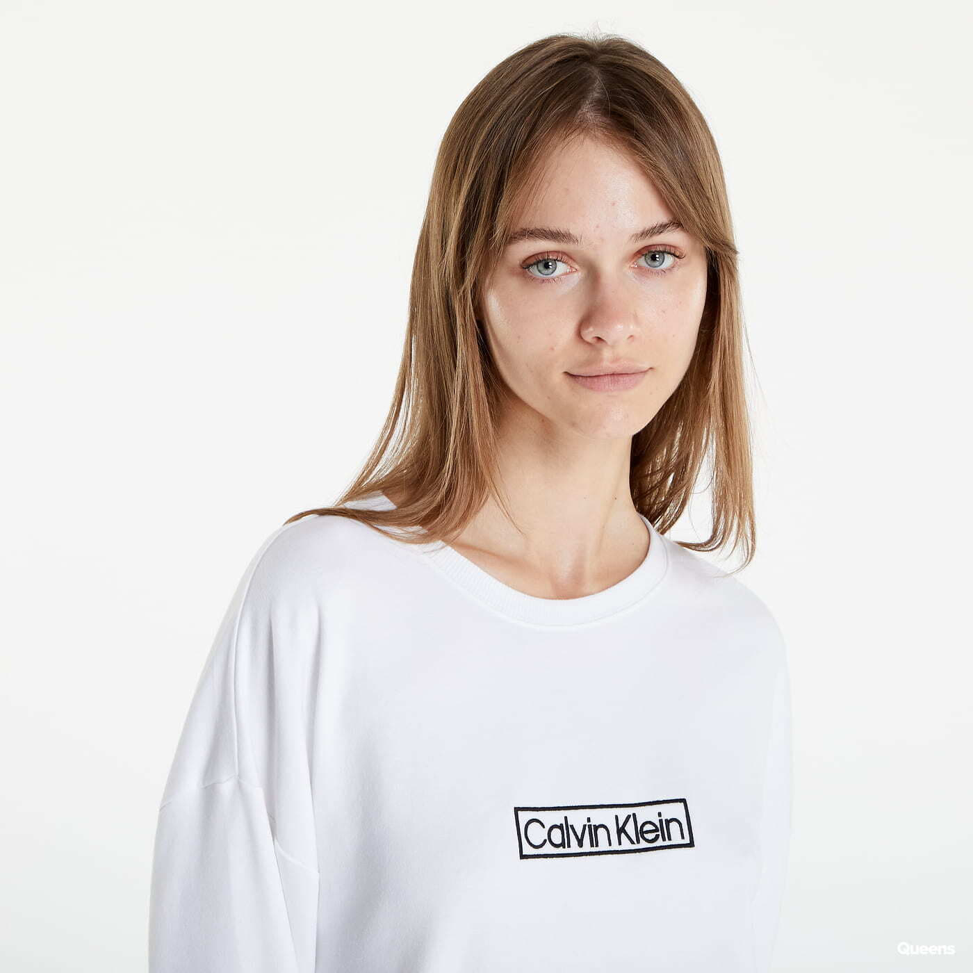 White calvin klein jumper clearance