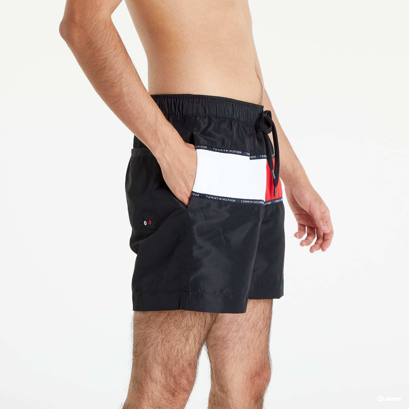 Badeanzüge Tommy Hilfiger Mid New Flag Drawstring Black