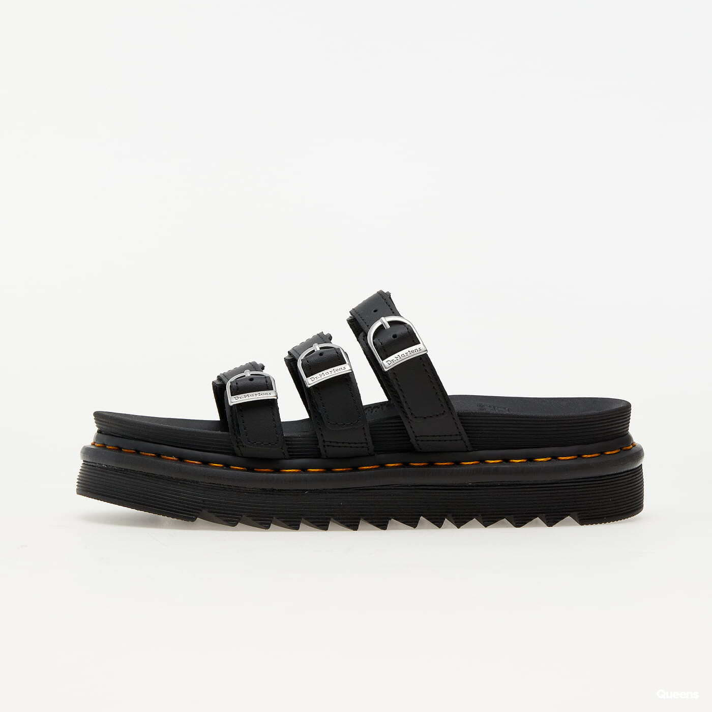 Sneakers und Schuhe für Frauen Dr. Martens Blaire Leather Slide Sandals Black