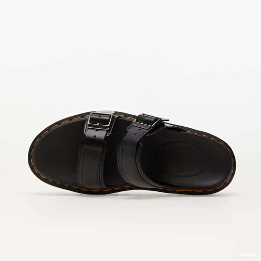 Dr. Martens Myles Brando Leather Buckle Slide Sandals