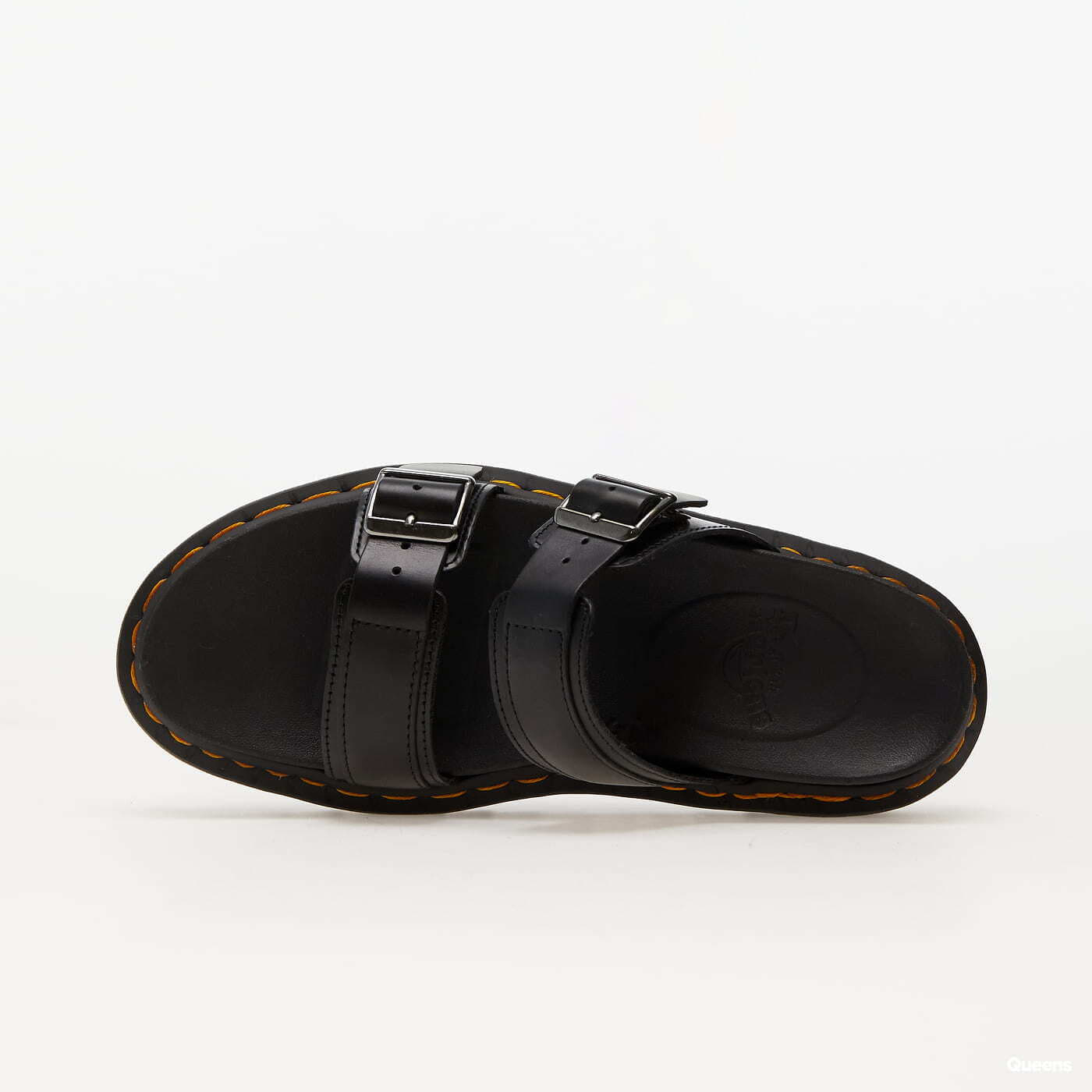 Damessneakers en -schoenen Dr. Martens Myles Brando Leather Buckle Slide Sandals Black