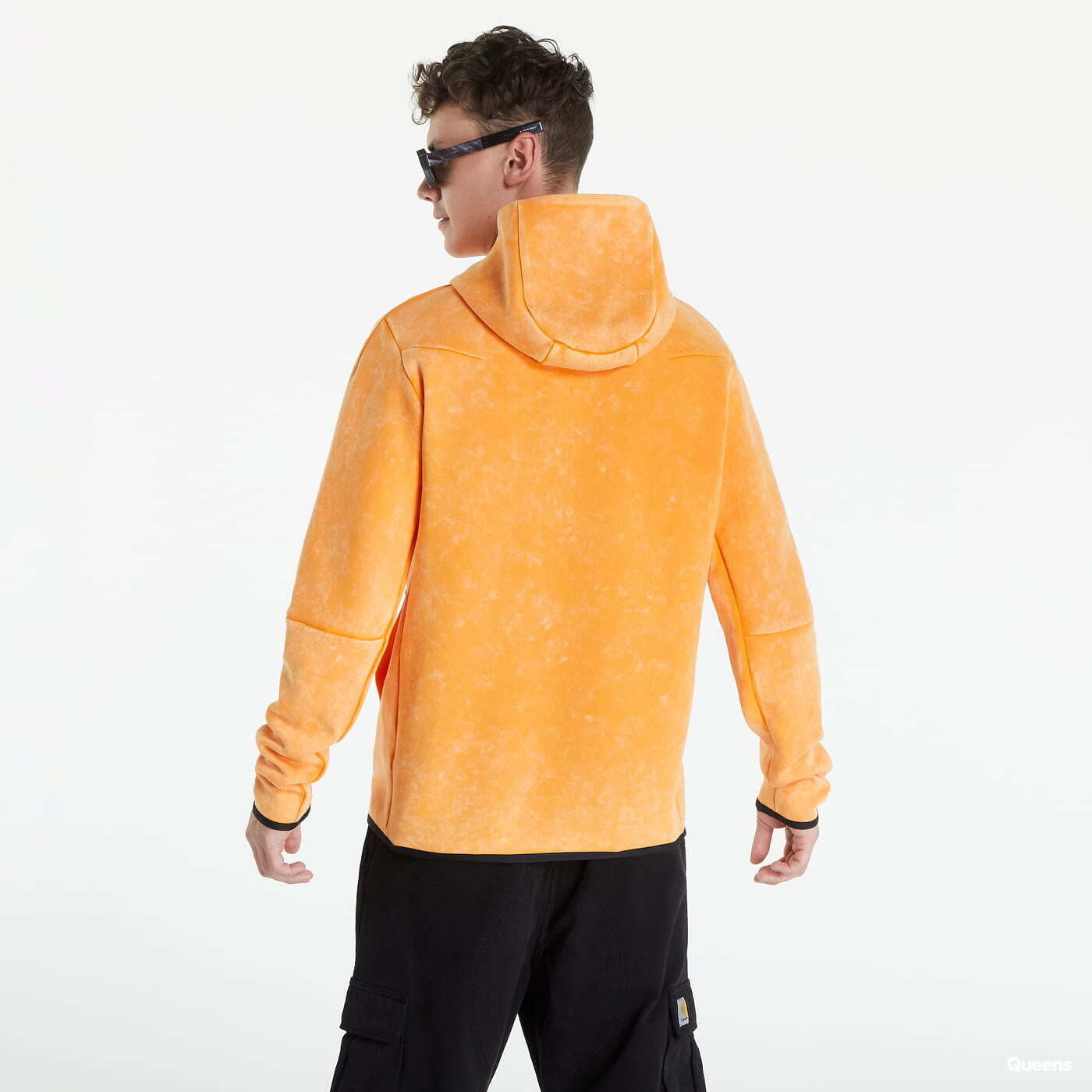 Sweatshirts and Sweaters Nike NSW Tech Fleece Wash Full-Zip Hoodie Kumquat/ Black