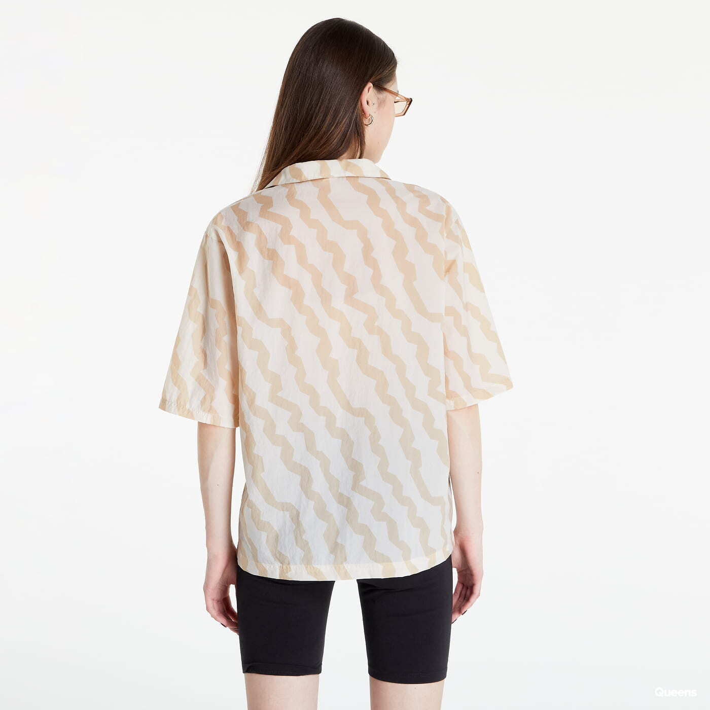 Magliette Reebok Classics Summer Waves Print Collared T-Shirt Beige