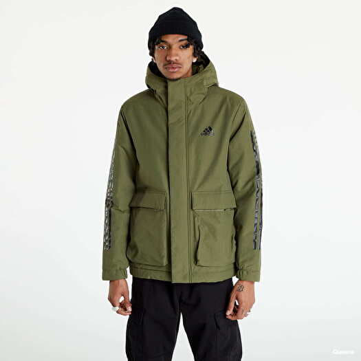 Jacke adidas Performance Utilitas 3-Stripes Hooded Jacket Green
