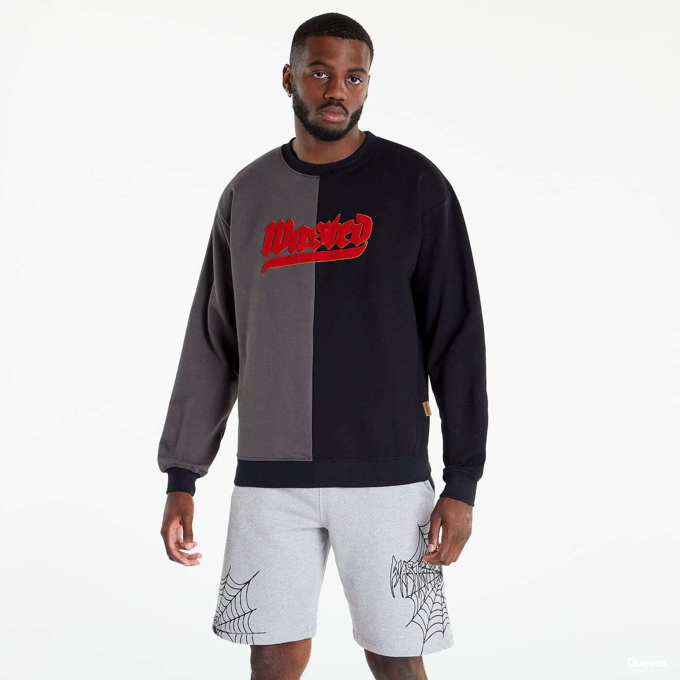 Sweatshirts Wasted Paris Crew Neck Fury Bicolor Dark Grey/ Black