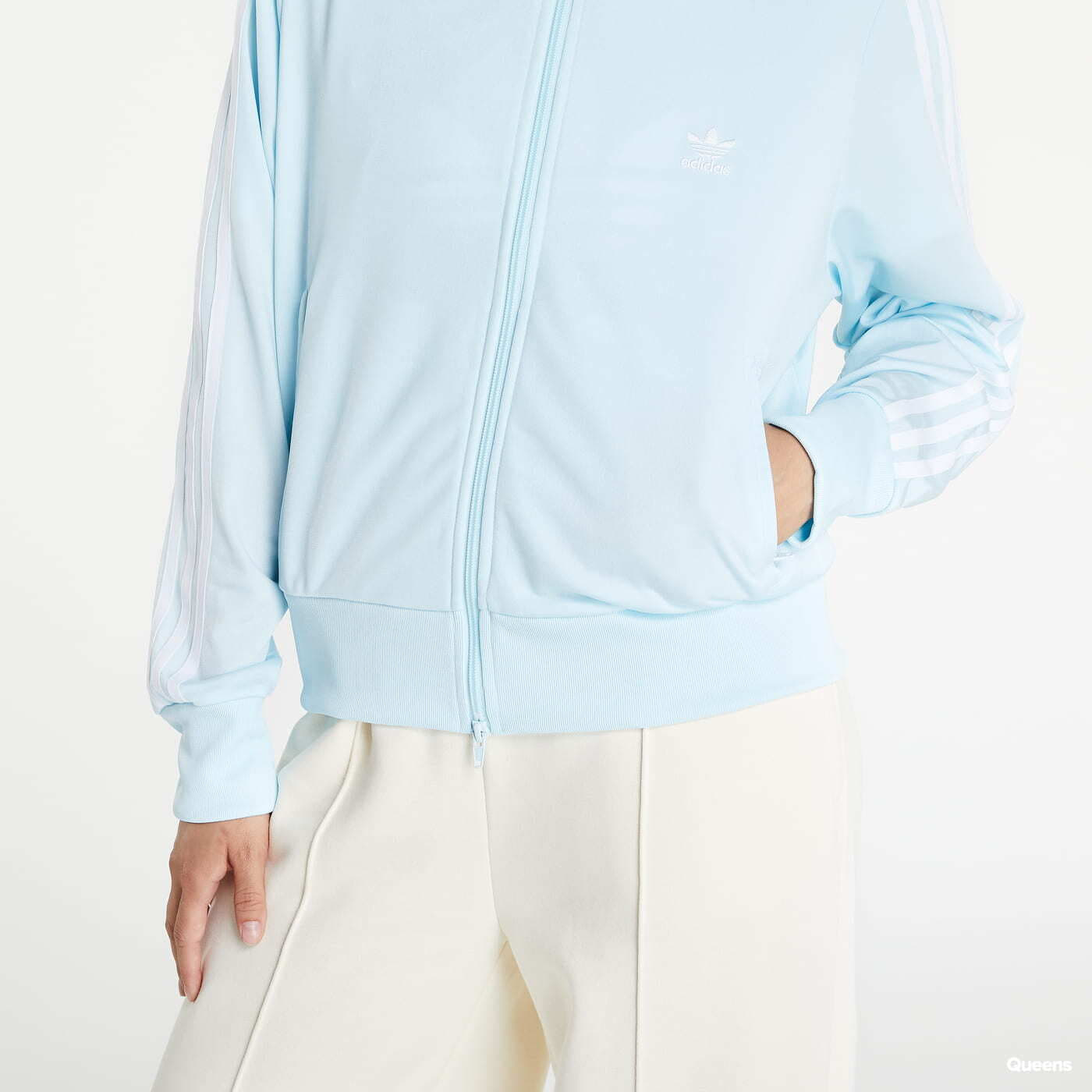 Light blue discount adidas jacket womens