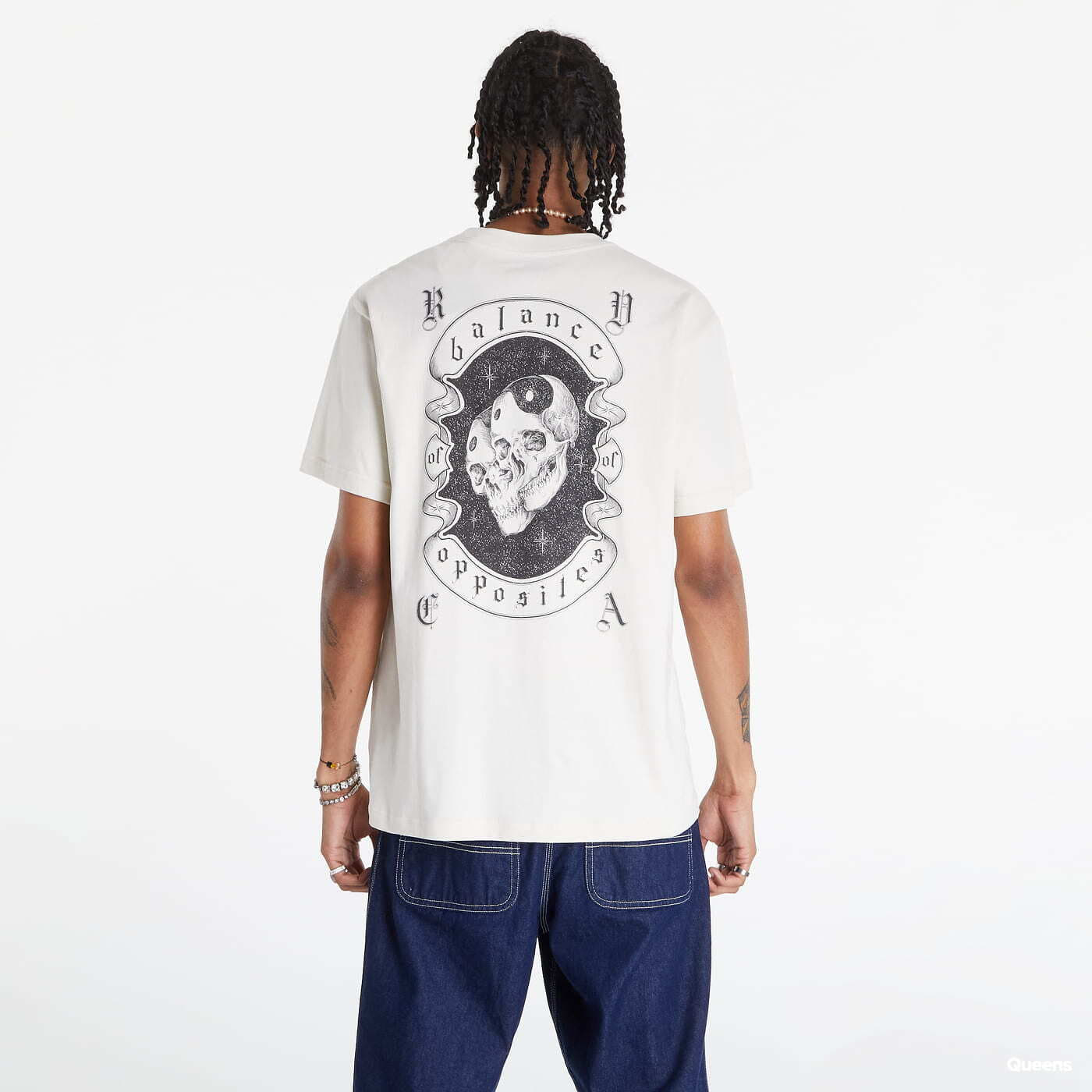 T-krekli RVCA Bejamin Jean Jean Cosmic Short Sleeve T-Shirt Cream