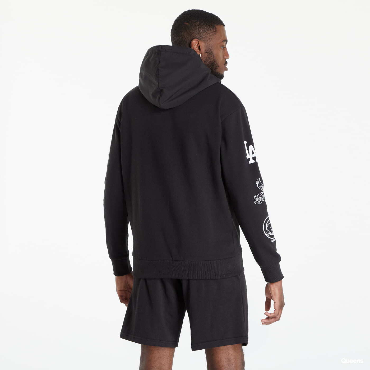 Dukserice New Era Multi Logo Sleeve Hoodie Black