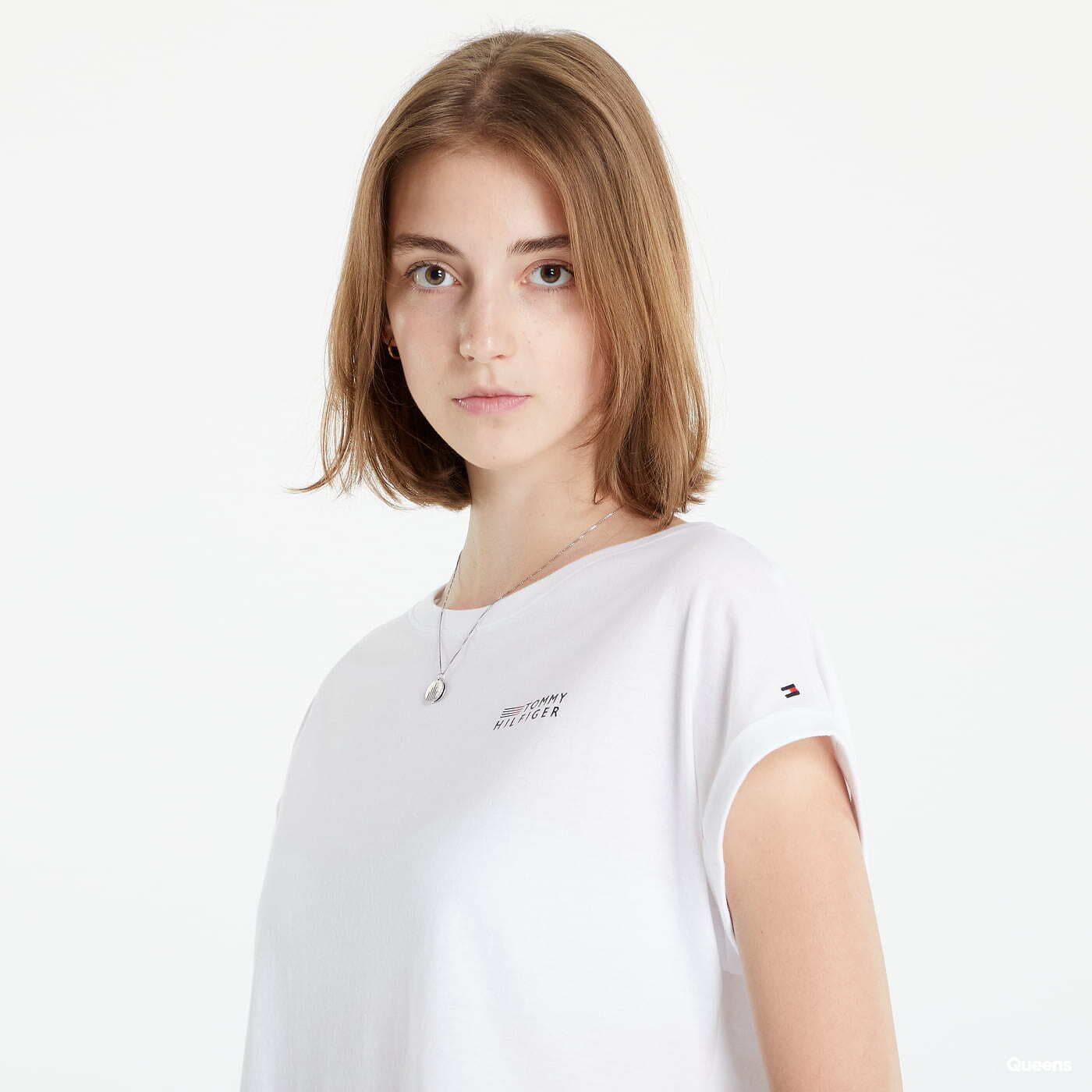 Tricouri Tommy Hilfiger SS Tee White