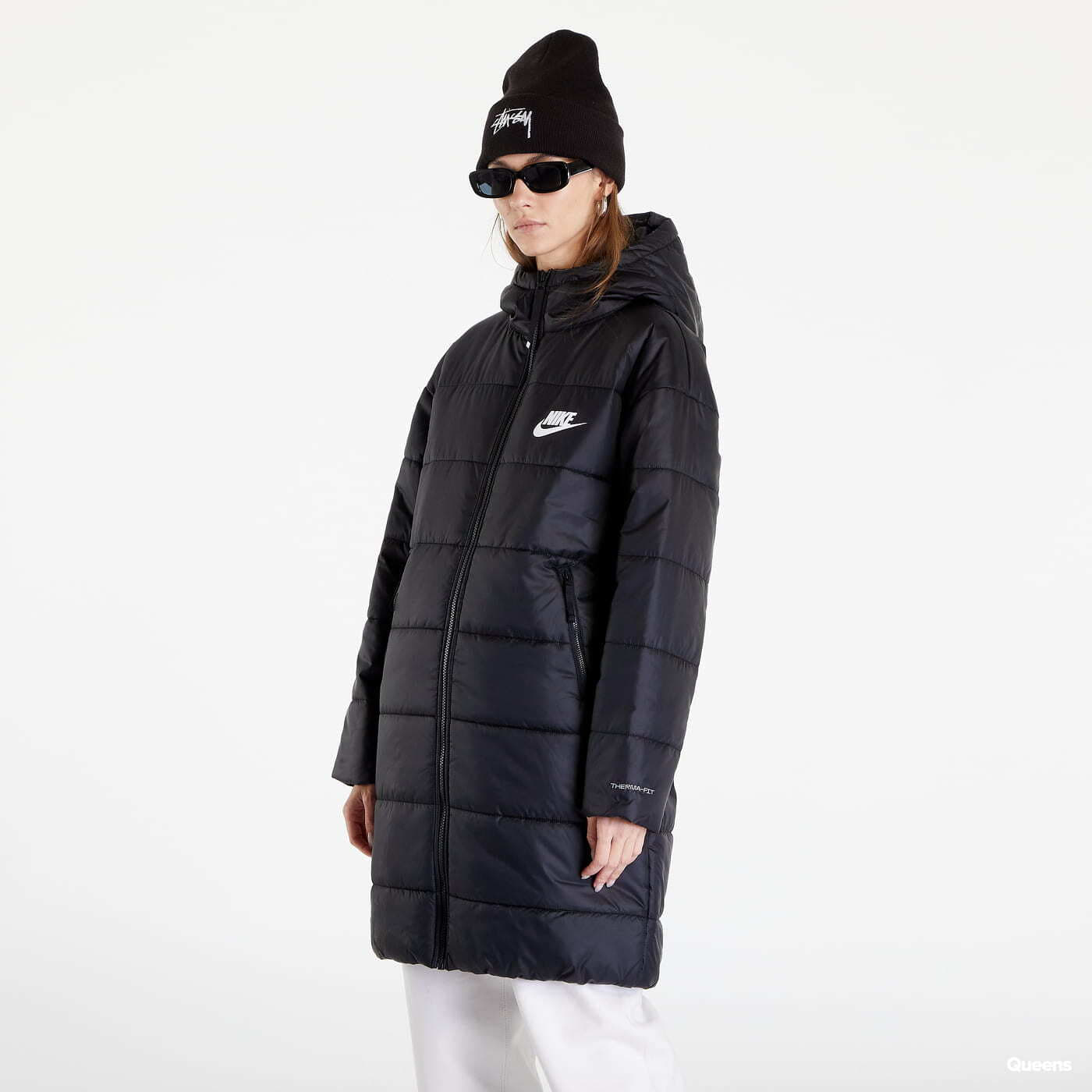 Jacken Nike NSW Therma-FIT Repel Women's Synthetic-Fill Hooded Parka Black/ Black/ White