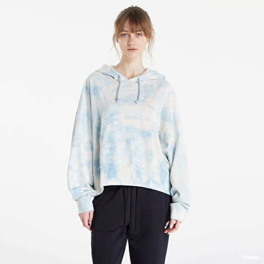 Sweatshirt Nike Sportswear Washed Jersey Hoodie White / Blue