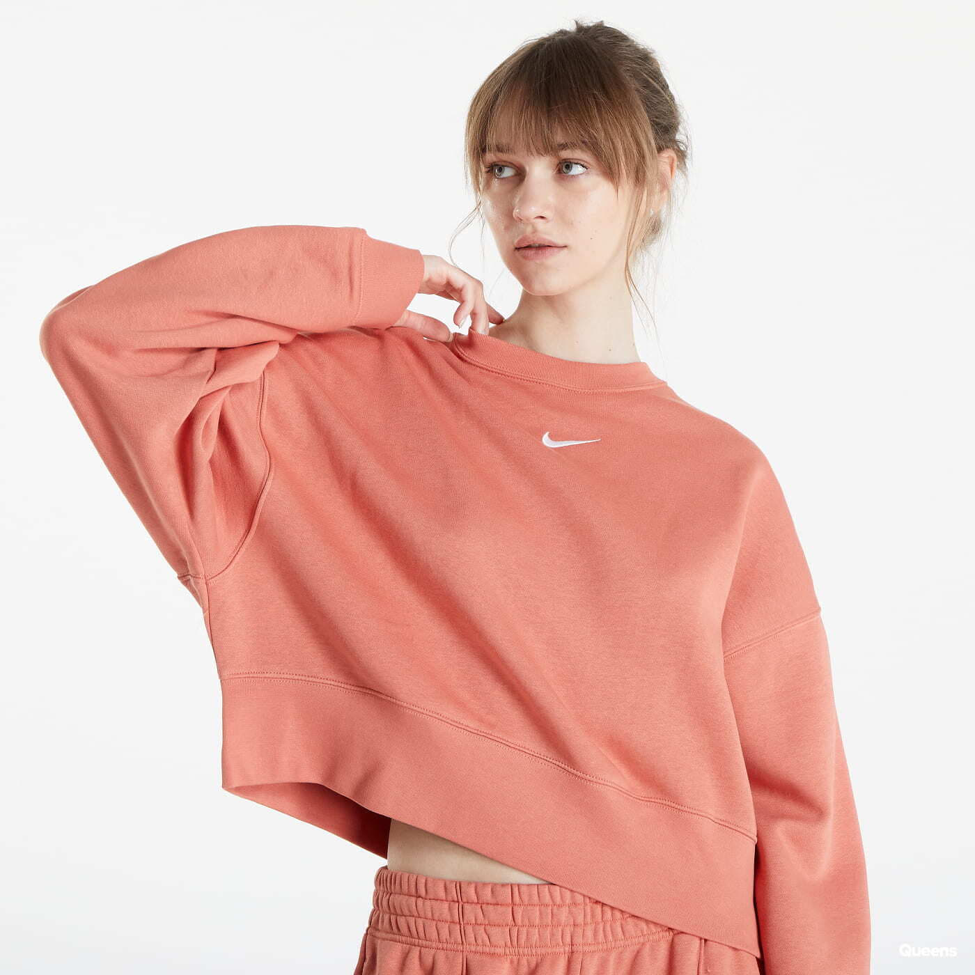 Sweatshirts Nike Sportswear Collection Essentials Oversized Fleece Crew Sweatshirt Red