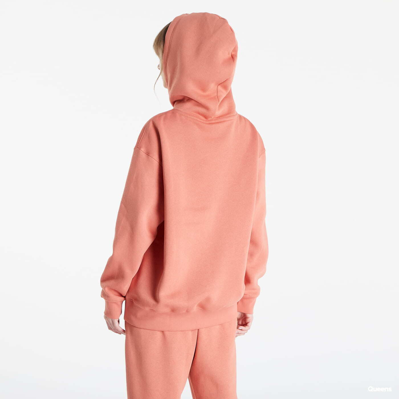 Mikiny Nike Sportswear Collection Essentials Oversized Fleece Hoodie Red